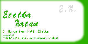 etelka natan business card
